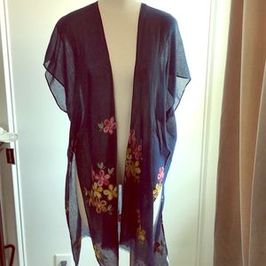 Sheer embroidered cover up